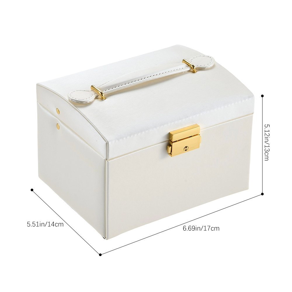 Travel Portable Jewelry Box with Drawers, Multi-Compartment Design
